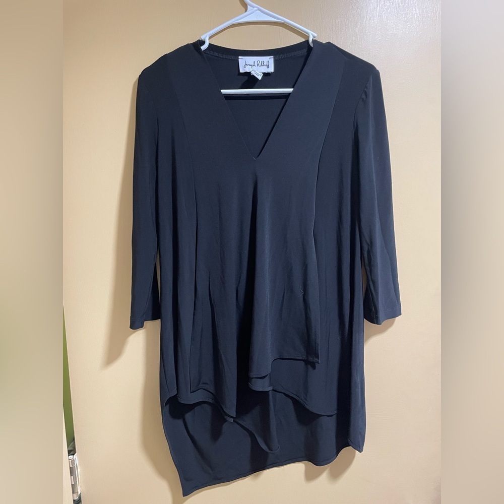 Joseph Ribkoff Black V-Neck Tunic